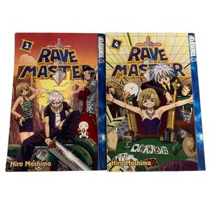 Rave Master Vol‎ 3 & 4 Tokyopop Manga Hiro Mashima 2003 English First Prints